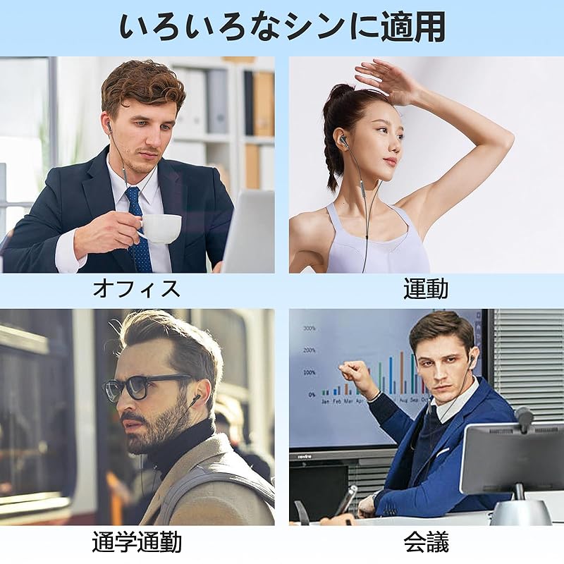 Earphones Wired with Microphone 3.5mm Jack Earbud Earphones HiFi High Quality Call Available Volume Adjustment I-phone6/6s Compatible AQUOS sense5G