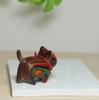 Colorful Wood Carvings: Adorable Mini Wooden Cat Figures