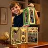 1112Pcs Bunny Easter Egg Church Building Blocks Book Nook Model With Lights, Openable Bookend Moc Kid'S Toys Easter Gift Rabbit