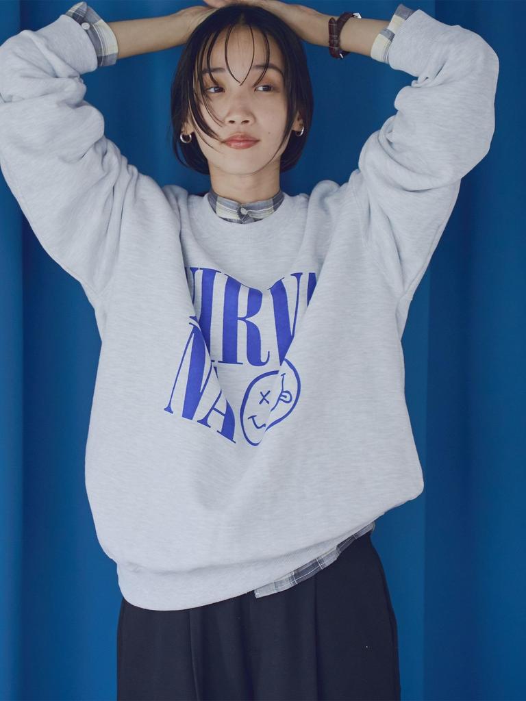 Cohen ROCK STANLEY Custom-Made NIRVANA Print Sweatshirt (Light Gray) 76206460515 1500 MD.GRAY (15) FREE