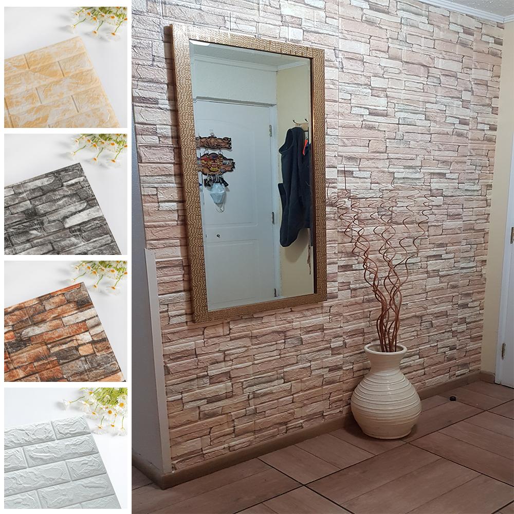 10 шт. 3d пенопластовые наклейки на стену, панели, кирпичные водостойкие клейкие обои для гостиной, спальни, дома, дома, декора для ванной комнаты