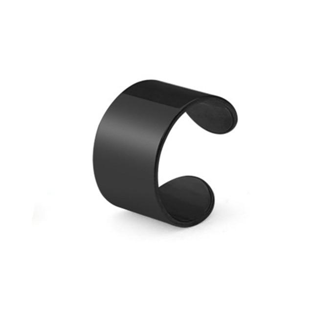 Новые популярные 1 шт. серьги-клипсы из нержавеющей стали безболезненные для мужчин/женщин панк черные непирсинг поддельные серьги ювелирные изделия подарки