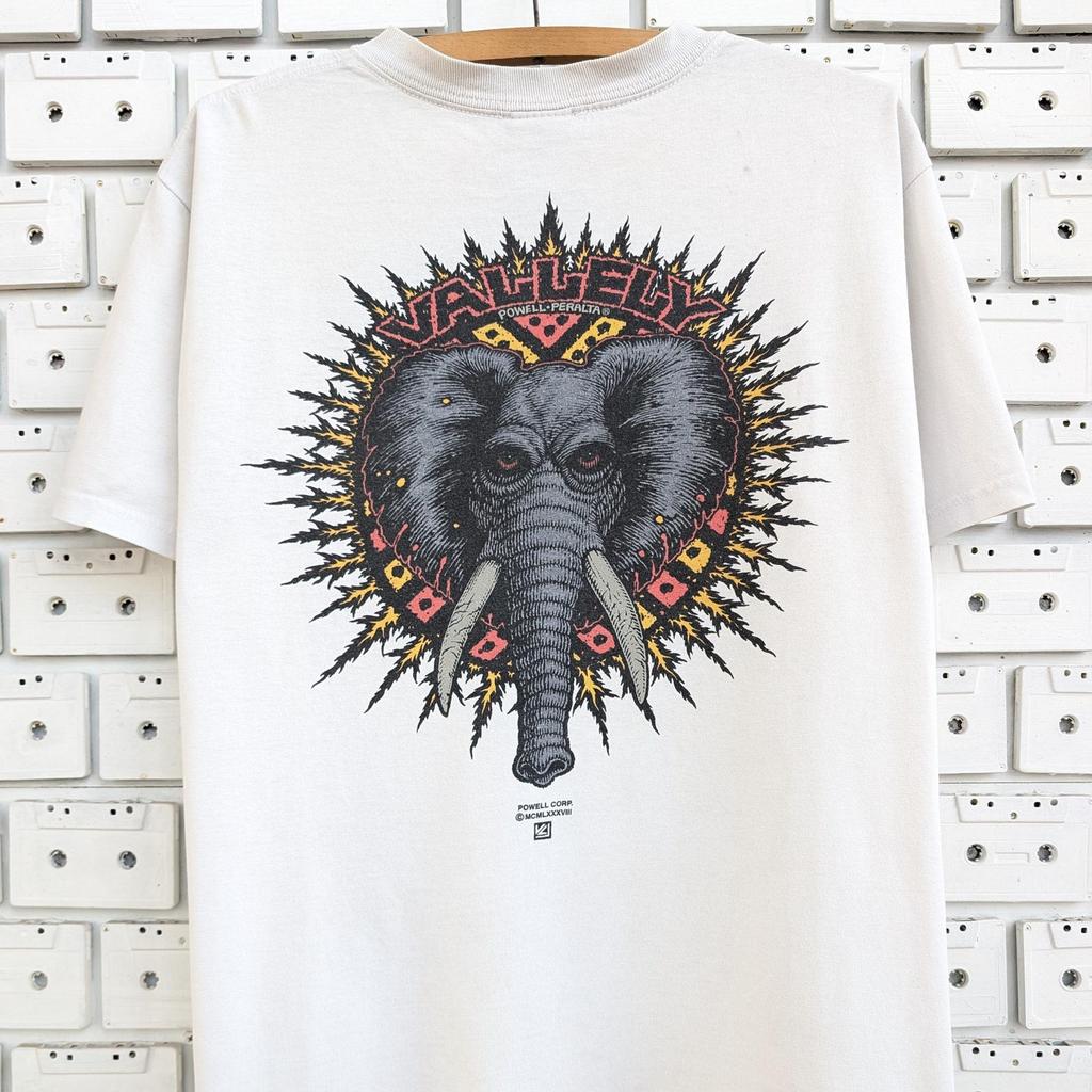Vintage 2005 Powell Peralta T shirt Mike Vallely Elephant Graphic Skateboarding Merch Tee Size M