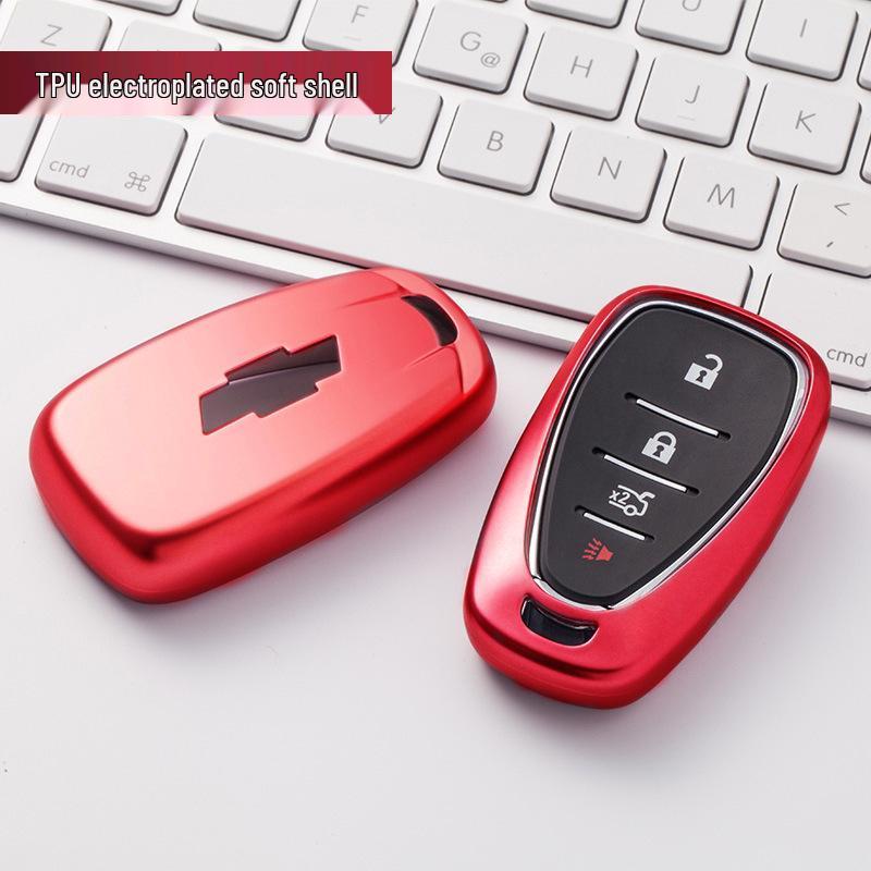 Чехол для ключа Chevrolet для Cruze, Malibu XL, Trax, Equinox - ТПУ оболочка и пряжка для смарт-моделей