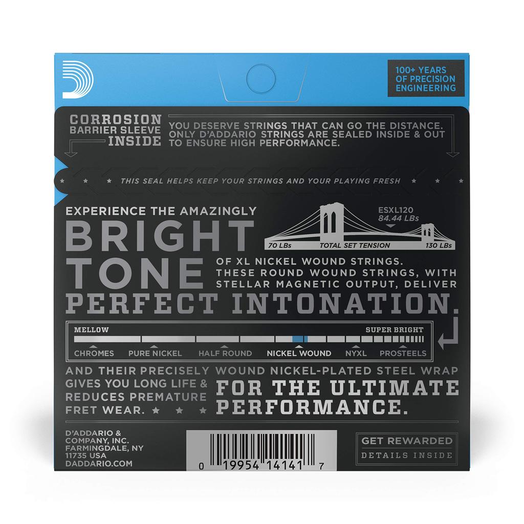 Electric Guitar Strings Nickel Double Ball End Strings SuperLight ESXL120 D'Addario .009-.042 []
