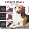 Noise Canceling Dog Calming Snood, Adjustable Anti-Anxiety Pet Ear Wrap for Thunderstorm Fireworks Stress Relief