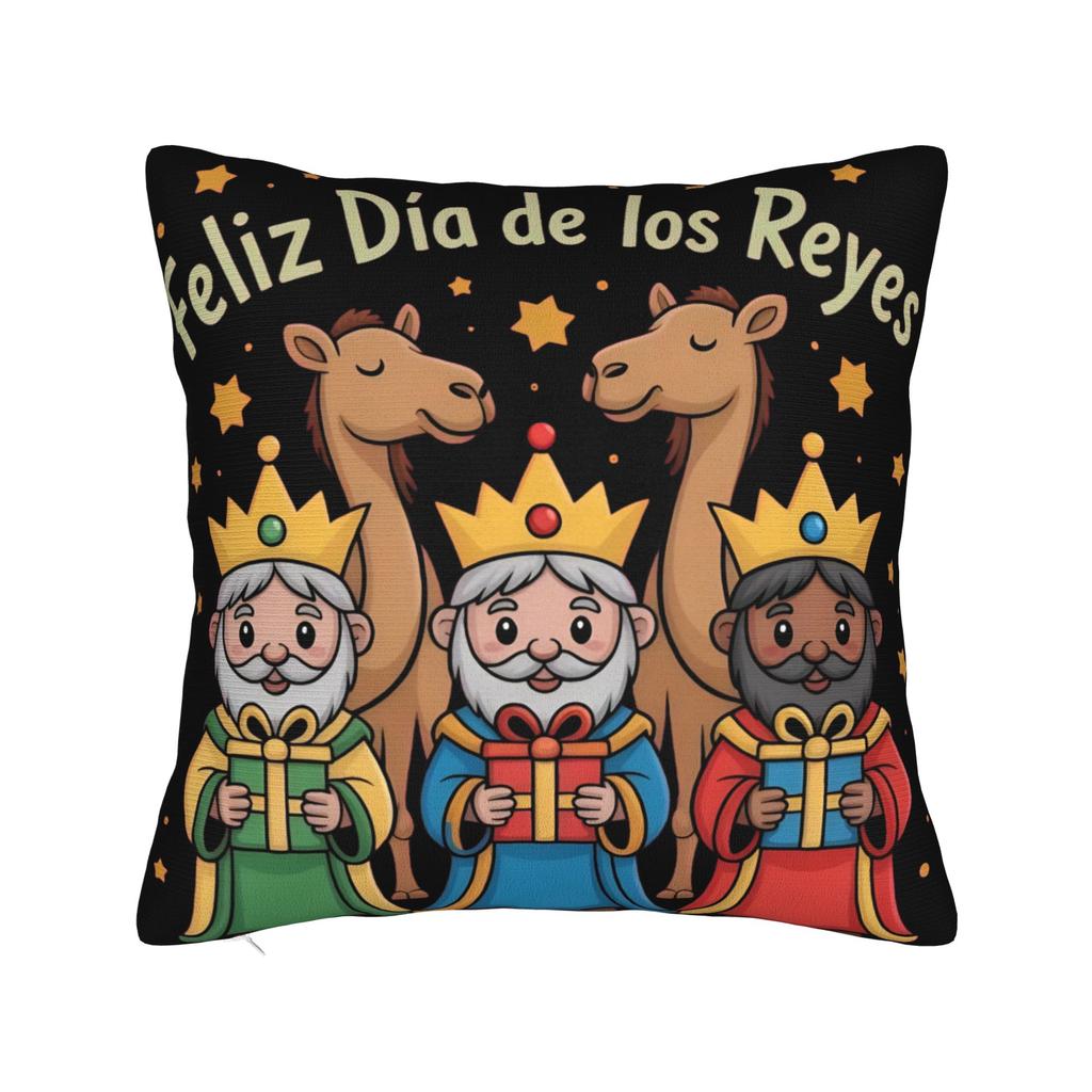 Día de los Reyes Magos Epifanía Three kings Pillow Cover Printed Cushion Cover Decor Throw Pillow Case Cover Home Multiple Sizes