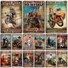Artisian Motorcycle Metal Sign Motorbike Tin Plaque Racing Riding Decorative Poster Wall Decor Garage Bar Pub Club Hotel Cafe