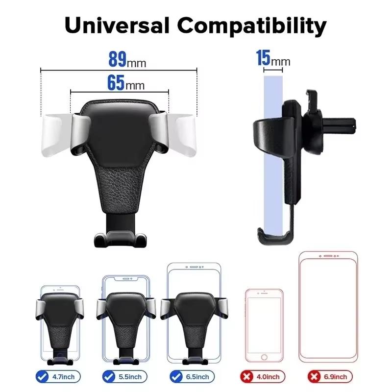 Car Phone Holder Air Vent Mount Mobile Cellphone Stand Gravity Sensor Support GPS Navigation Bracket For IPhone Xiaomi Samsung