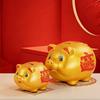 Ceramic Pig Money Jar Gold Coin Saving Box Decorative Piggy Bank  New Year Celebration