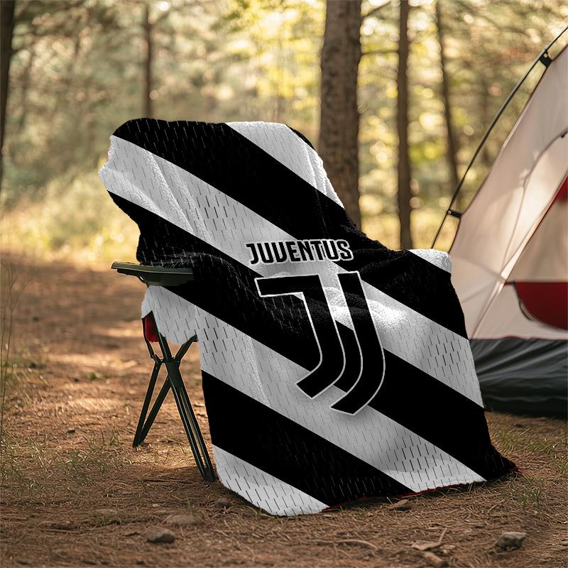 1pc Juventus Theme Blanket - Digital Print, Polyester, Cozy for All Seasons, Perfect for Outdoor, and Travel