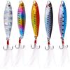 25g Jigs Fishing Lures Metal Hard Minnow Baits with Treble Hooks Sea Fishing Tackle Lure