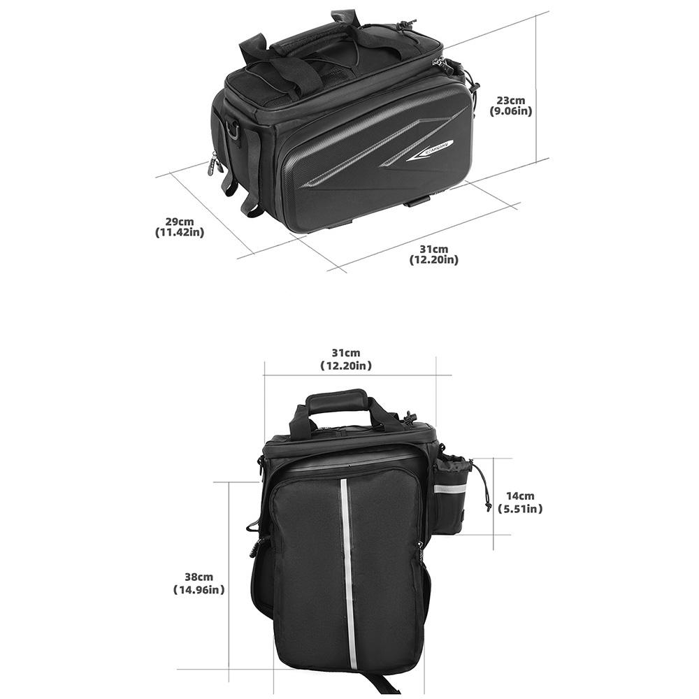 Сумка на заднее сиденье жесткого велосипеда, водонепроницаемая сумка на багажник велосипеда со светоотражающими полосками для задней стойки велосипеда