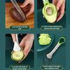 Двухфункциональный инструмент для авокадо из нержавеющей стали 3-в-1: слайсер, удалитель косточки, толкушка для приготовления гуакамоле. Кухонный гаджет с нескользящей ручкой.