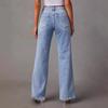 Fashion Loose Stitching Wide Leg Women's Jeans Denim Pants Sexy Full Length Summer High Waist Trousers Jeans