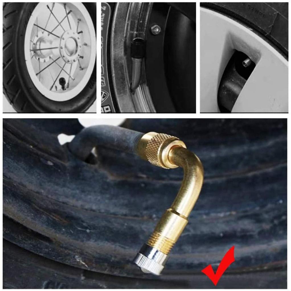 [2pack] Moped 90° L-Type Air Valve for Motorcycles, Suitable for Small Wheel Vehicles, Car Air Pump