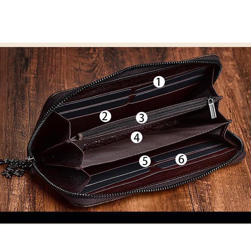 Johnature First Layer Cow Leather Luxury Women Hand Wallet Retro Embossed Large Clutch Wallets Card Holder Phone Purse