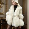 Winter New Faux Fox Fur Coat Top High Quality Casual Style Long Coat High Quality Faux Fur Women's Coat
