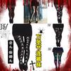 Halloween & Christmas Cartoon Print Stockings - Festive Pantyhose for Holiday Parties & Costume Props