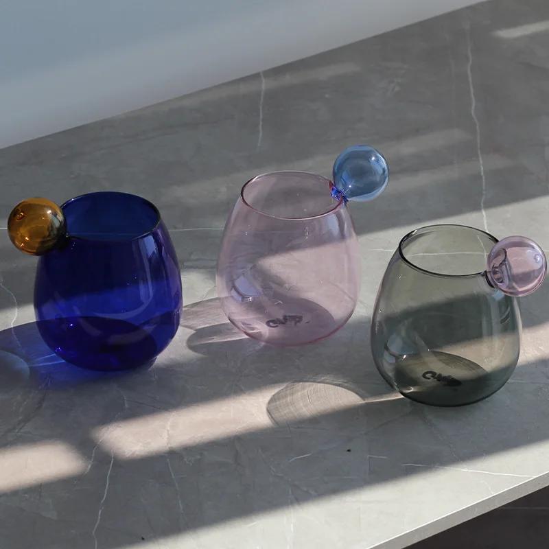 Креативная чашка для воды в форме большого живота, подарок, милая термостойкая стеклянная чашка контрастного цвета, для кофе, сока, молока, смузи, вина, 400 мл