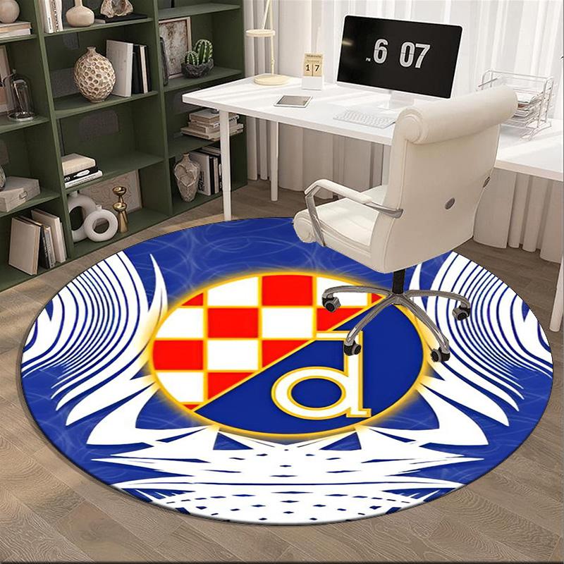 Croatian Football Crest Design Round Rug for Livingroom,Bedroom, Palyroom, Chair Rug, Area rug, Circle Carpet, Fan Christmas gift