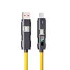 Mobile Phone Cable 2-In-2 66w Pd Fast Charging Usb C To Usb C To Iphone Suitable For Iphone Ipad Huawei Xiaomi Samsung Redmi