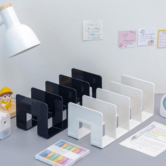 Держатель для книг Нескользящий дизайн нижнего отделения Неопрокидывающийся полый настольный держатель для документов Разделитель для дома Товары для дома