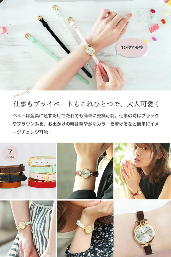 Подлинный золотой металл аллергия белый [Little Magic] женские часы, кожа, водонепроницаемый, циферблат, цирконий, совместимый,