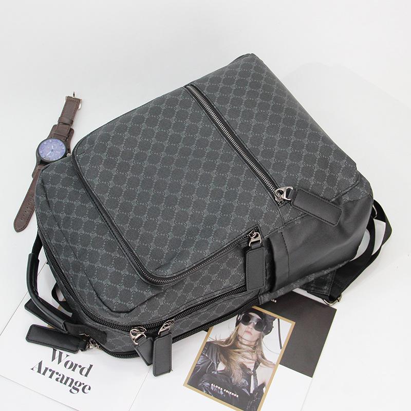 Трендовый корейский клетчатый рюкзак большой вместимости для мужчин и студентов