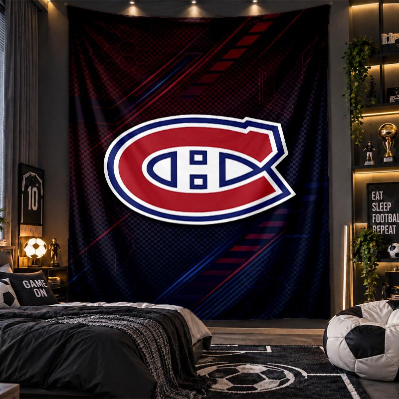 Настенный гобелен с принтом Montreal Canadiens, тканевое панно для гостиной, спальни, домашнего декора