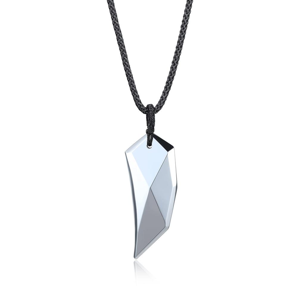 Koai Terahertz Ore Wolf Fang Amulet Pendant Necklace for Men