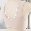 Мягкая хлопковая чашка на молнии спереди, новое нижнее белье для среднего и пожилого возраста, женская майка, кружевная без стального кольца, бюстгальтер большого размера