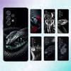 Черный Стильный Чехол-Змея Для Телефона Samsung S25,S24,S23,S22,S21,S20,S10,Ultra,Plus,Lite,FE,Мягкий Силиконовый Черный Чехол