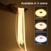 220V Led Neon COB Strip Light with Switch Flexible Silicone Tube Lamp High Density 288LED /M Waterproof LED Ribbon For Home Closet Kitchen Room Deco
