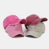 Washed Cotton Sun Hat Embroidered Love Sunscreen Cap Casual Baseball Cap  Women Men