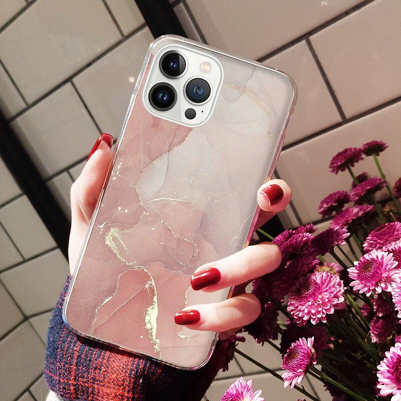 Чехлы для iPhone 14 12 11 13 Pro Max Чехол Силиконовый Funda на iPhone 13Mini X XS Max XR 8 7 14 Plus Цветная Мраморная Живопись