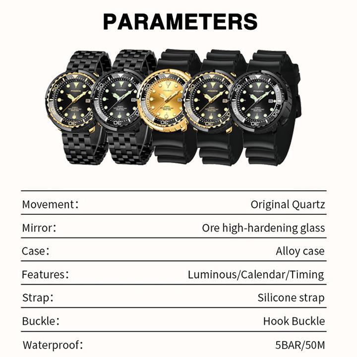 LIGE Модные мужские часы 50M Водонепроницаемые светящиеся спортивные наручные часы Кварцевые часы с вращающимся безелем и автоматической датой