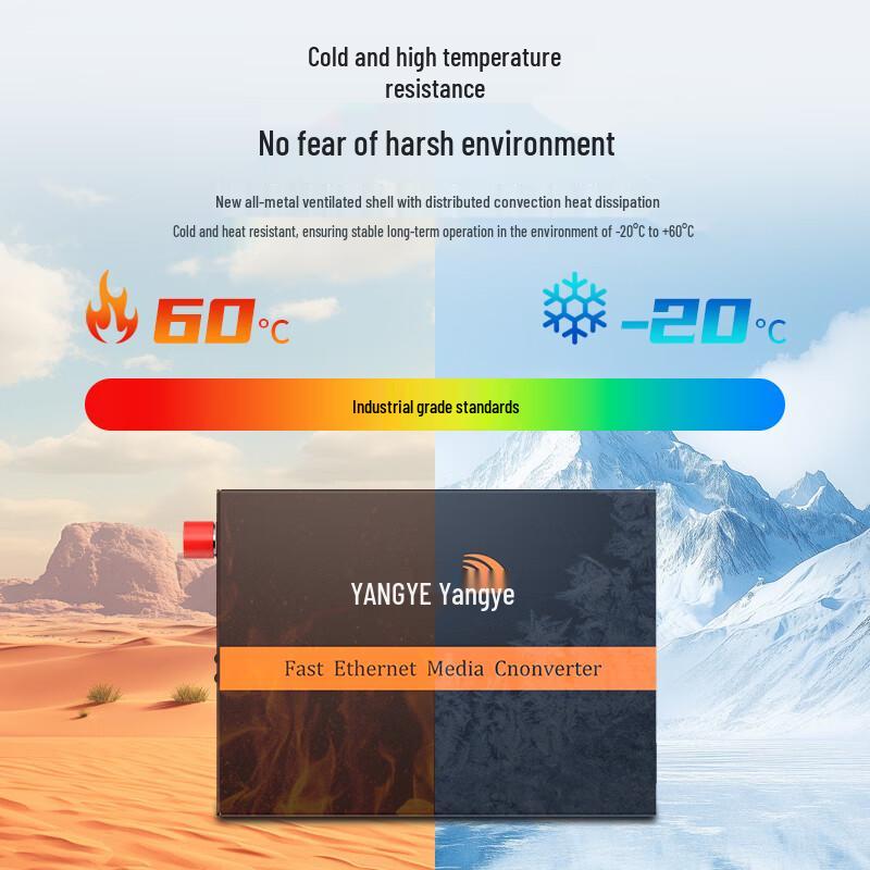 Yangye 100Mbps Single-Mode Single-Fiber Optic Media Converter