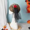 Punk Style Hand Bone Hair Clip with Rose Hairbands Party Supplies Barrettes  Costume Prom