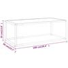 Black Coffee Table with White Marble Effect Glass 100 x 50 x 35 cm