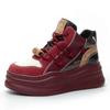 Fashion 7CM Genuine Leather Platform Wedge Fashion Women Spring Comfy New Autumn Winter Chunky Sneakers Vulcanize Shoes Skateboard Shoes
