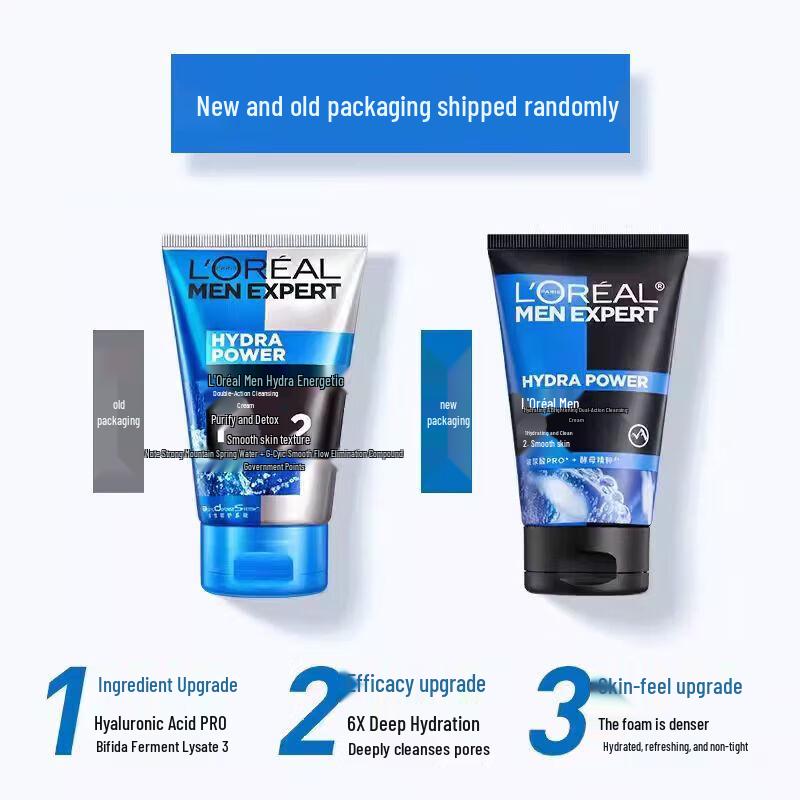 L'Oréal Men Expert Hydra Energetic Double Action Face Wash (3x100ml)