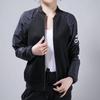 adidas Цветной блок буквенный принт воротник стойка повседневная куртка женская куртка черный DN3169