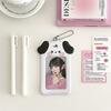 1PCS 3 Inch Photocard Card Holder Case Kawaii Kpop Photo Card Holder Keychain Ins Protector Photo Sleeves Bus Card Case Bags
