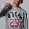 Jordan Футболка с длинным рукавом Practice Flight с принтом букв и цифр, детские топы, серая 95C591-GEH
