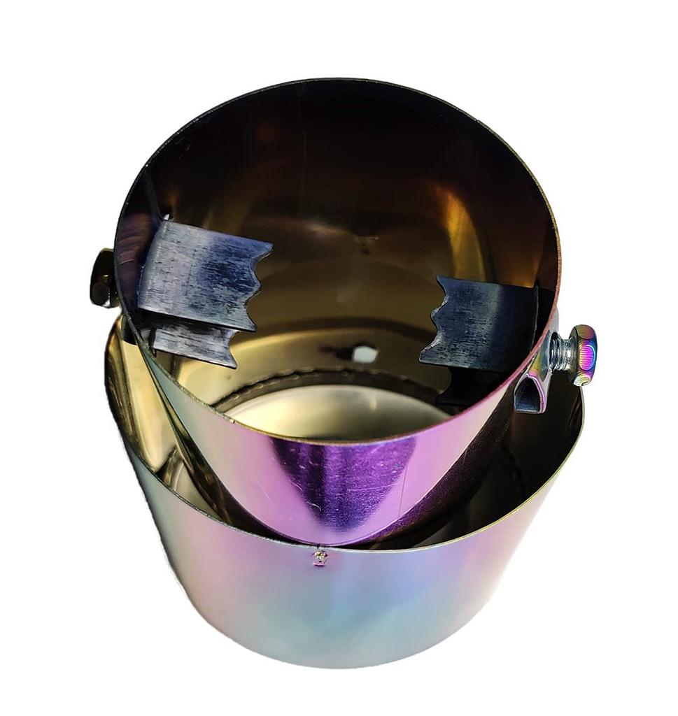 R-STYLE Oval Type Stainless Steel Muffler Cutter for Easy Dress Up Rear View of Your Car (All Colors - Direct)