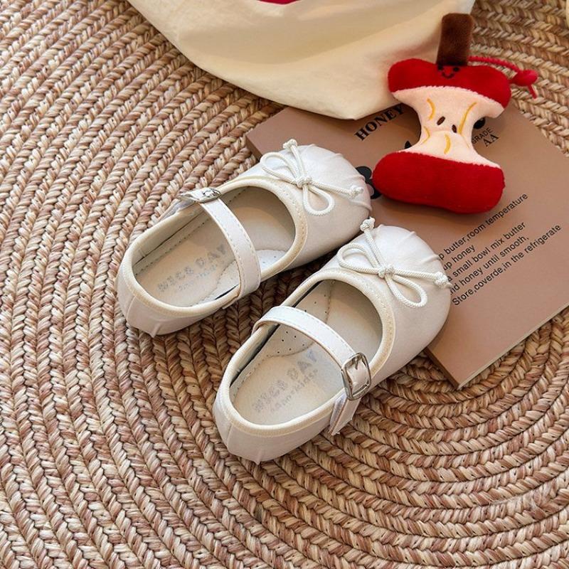 Туфли для девочек в корейском стиле, маленькие кожаные туфли, детские туфли-принцессы с бантом, легкие туфли Мэри Джейн, детские туфли-лодочки с мелким вырезом