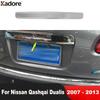 Для Nissan Qashqai Dualis 2007-2009 2010 2011 2012 2013 Хромированная накладка на крышку багажника Стил для задней двери Автоаксессуары