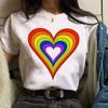 Women Casual T-Shirt Fashion Lady 90S Cartoon Love Printing Simple White Tops Cartoon T Shirt Basic Summer Female Tshirt