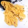 Embroidered Ethnic Style Cotton Linen Scarf for Women In Spring  Autumn and Winter Korean Style Versatile Embroidered Scarf Shawl